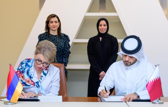 المؤسسة القطرية للعمل الاجتماعي توقع اتفاقية تعاون مع مؤسسة خطوتي الأرمينية 
